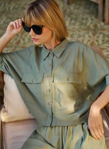 Блузка L-KO-4653 OLIVE