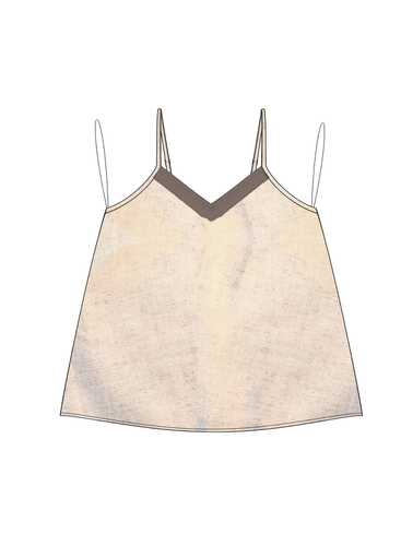 Блузка з додаванням льону L-KO-4953 L.BEIGE