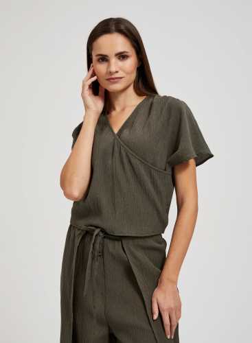 Блузка L-KO-4365 D.OLIVE