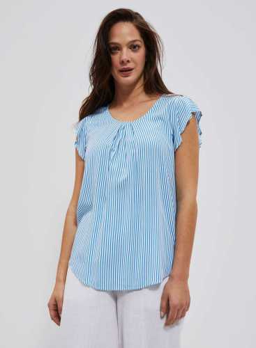 Блузка L-KO-4036 WHITE_FRESH BLUE