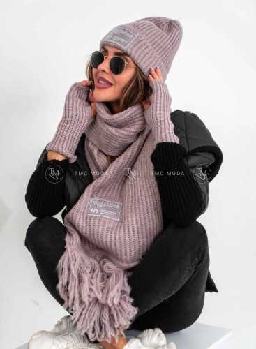 Комплект: шапка, шарф, рукавички KPL53-53_wrzos