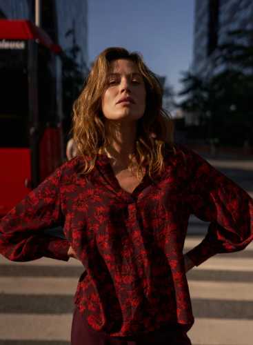 Блузка Z-KO-4827 BURGUNDY