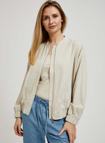 Куртка з додаванням льону L-KU-4314 L.BEIGE