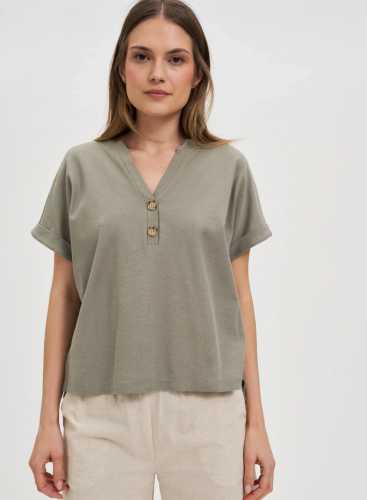 Футболка лакоста L-TS-4700 OLIVE