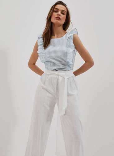 Блузка L-KO-4057 WHITE_L.BLUE