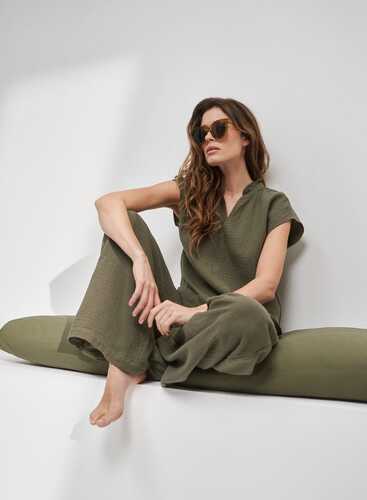 Блузка L-KO-4363 D.OLIVE