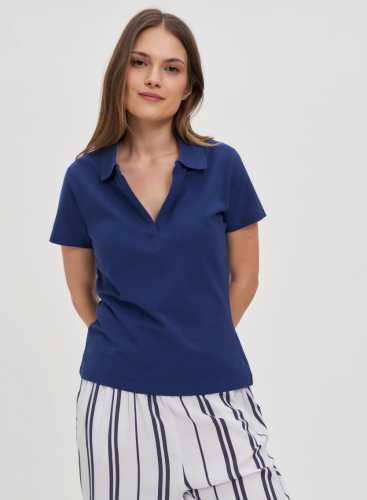 Футболка поло лакоста L-TS-4701 D.BLUE