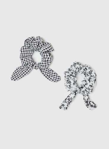 Резинка для волосся 2 шт.  L-FR-4303 BLACK_WHITE