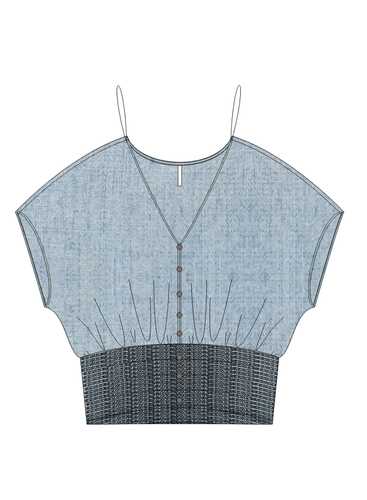 Блузка L-KO-4942 L.BLUE