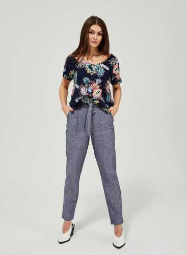 Штаны лен L-SP-3416 NAVY льон