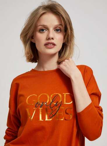 Футболка довгий рукав Z-TS-4205 D.ORANGE