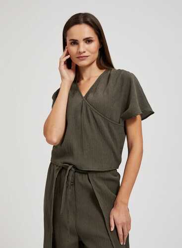 Блузка L-KO-4365 D.OLIVE