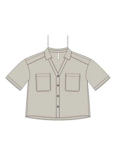 Блузка з додаванням льону L-KO-4940 L.BEIGE