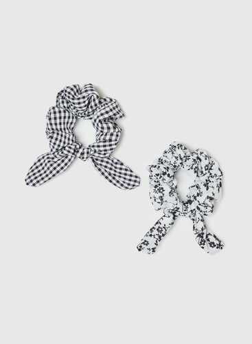 Резинка для волосся 2 шт.  L-FR-4303 BLACK_WHITE