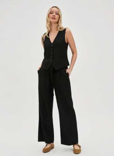 Штани з додаванням льону L-SP-4640 BLACK